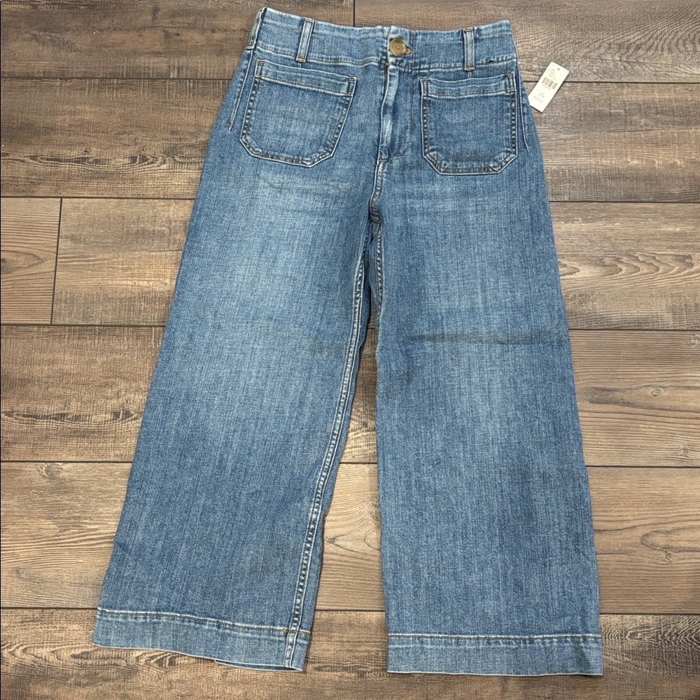 The Colette Crop High Rise Wide Leg Jeans by Maeve 27P - Picture 5 of 9